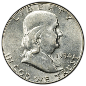 SOLD United States 1954 50 Cents Franklin Half Dollar Silver Coin