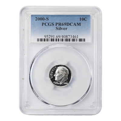 SOLD United States 2000-S 10 Cents Roosevelt Dime Silver Coin - PCGS PR-69DCAM