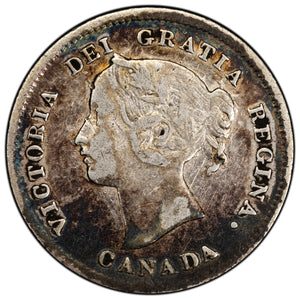 SOLD Canada 1872-H 5 Cents Silver Coin - Fine
