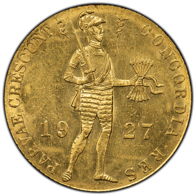 SOLD Netherlands 1927 1 One Ducat Gold Coin