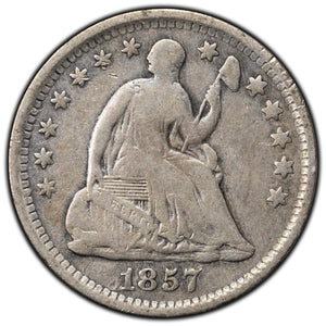SOLD United States 1857 5 Cents Half Dime Seated Liberty Silver Coin