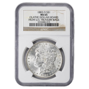SOLD United States 1883-O $1 Morgan Dollar Silver Coin - NGC MS-65 Ex. Olathe Hoard
