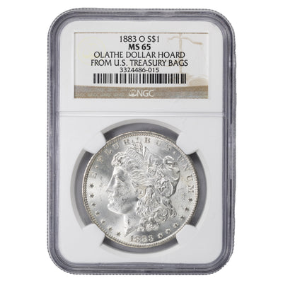 SOLD United States 1883-O $1 Morgan Dollar Silver Coin - NGC MS-65 Ex. Olathe Hoard