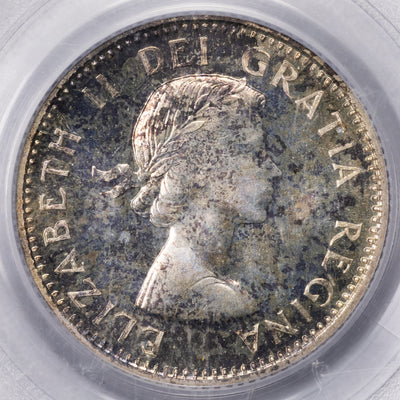 SOLD Canada 1958 10 Ten Cents Silver Coin - PCGS PL-66