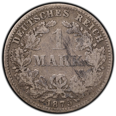 SOLD Germany 1875-G 1 Mark Silver Coin