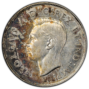 SOLD Canada 1946 50 Cents Half Dollar Silver Coin - King George VI - VF/EF