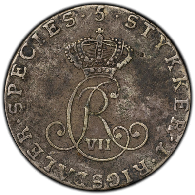 SOLD Norway 1801 1/5 Specie Daler Silver Coin