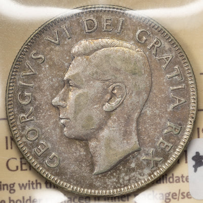 SOLD Canada 1948 50 Cents Half Dollar Silver Coin - ICCS VF-20