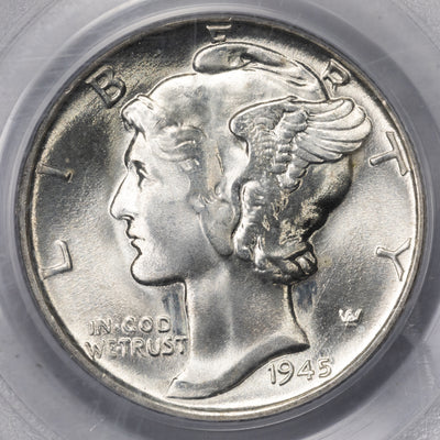 SOLD United States 1945 10 Cents Mercury Dime Silver Coin - PCGS MS-66