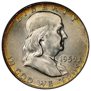 SOLD United States 1959 50 Cents Franklin Half Dollar Silver Coin