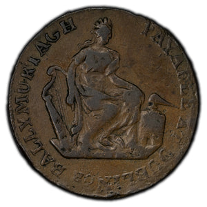SOLD Ireland 1793 Dublin Ballymuriagh 1/2 Half Penny Token D&H #239