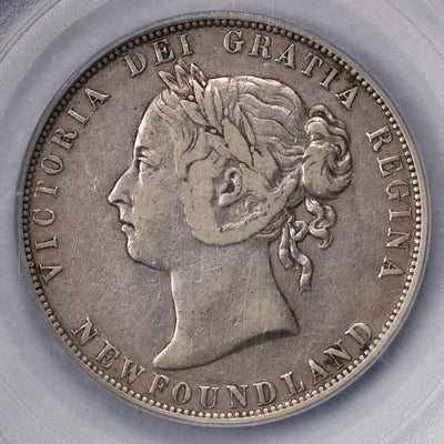 SOLD Newfoundland 1900 50 Cents Silver Coin - PCGS VF-35