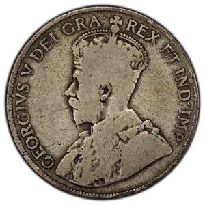 SOLD Canada 1914 50 Cents Half Dollar Silver Coin - Better Date - Weak Reverse