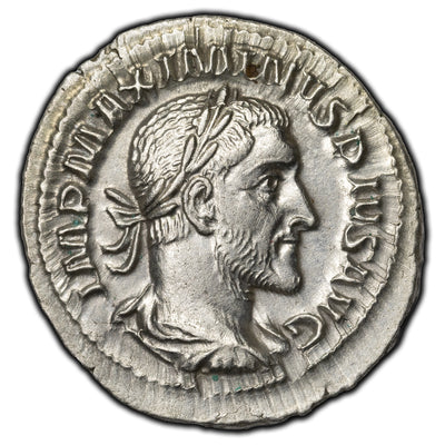 SOLD Ancient Rome Imperial Maximinus I AD 235-236 Denarius Silver Coin - As Struck