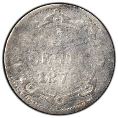SOLD Newfoundland 1873-H 5 Cents Silver Coin - Low Grade Filler