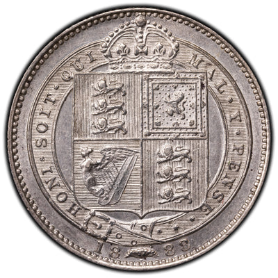 SOLD Great Britain 1888 Last 8/7 Shilling Silver Coin - Cleaned