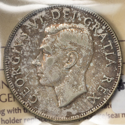 SOLD Canada 1948 50 Cents Half Dollar Silver Coin - ICCS VF-20