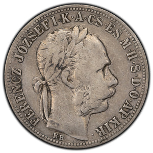 SOLD Hungary 1892 1 One Forint Silver Coin