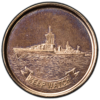 SOLD Navy League of Canada 1946 10kt Gold Medallion - David H. Gibson C.B.E