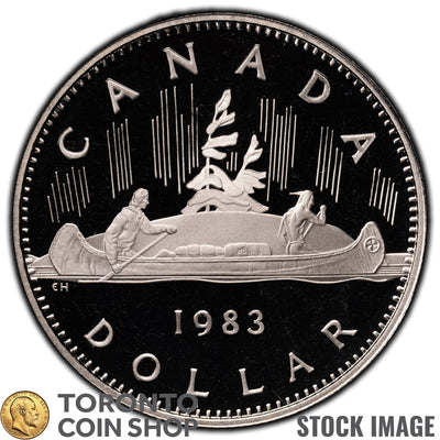 Canada 1983 $1 Dollar Nickel Coin - Proof Strike