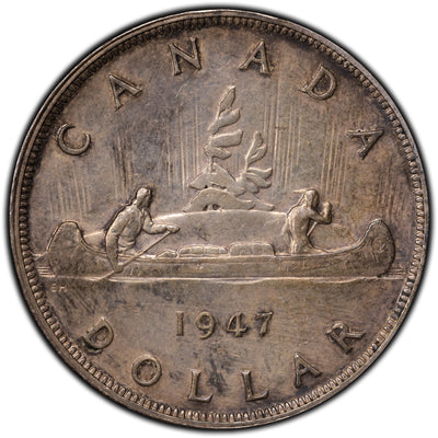 SOLD Canada 1947 Blunt 7 $1 Silver Dollar Coin