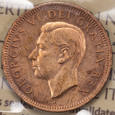 SOLD Canada 1951 1 Small Cent Coin - ICCS Specimen SP-65 Red