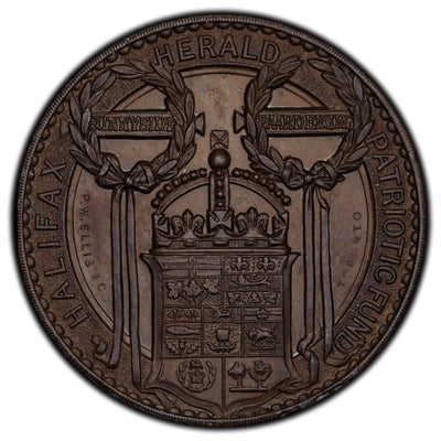 SOLD Canada 1900 South Africa Boer War Halifax Patriotic Funds Medal 34mm