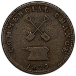 SOLD Upper Canada 1820 1/2 Half Penny Token Commercial Change UC-9A1