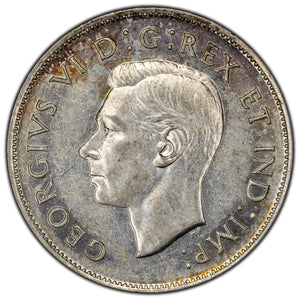 SOLD Canada 1944 50 Cents Half Dollar Silver Coin - King George VI - EF