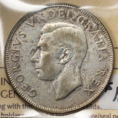 SOLD Canada 1948 50 Cents Half Dollar Silver Coin - ICCS VF-30
