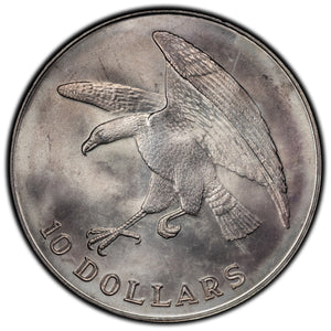 SOLD Singapore 1974 $10 Silver Eagle Coin - BU