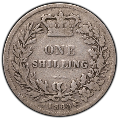 SOLD Great Britain 1860 Shilling Silver Coin