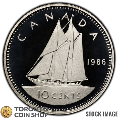 Canada 1986 10 Cents Coin - Proof Strike