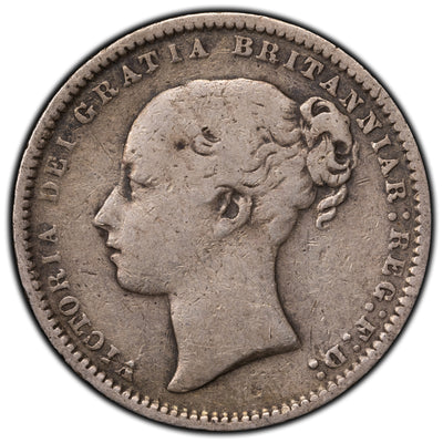 SOLD Great Britain 1874 Shilling Silver Coin Die #10