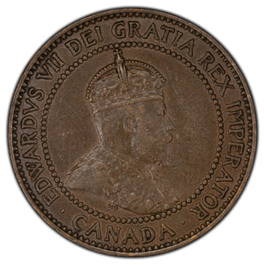SOLD Canada 1908 1 Large Cent Coin  - EF