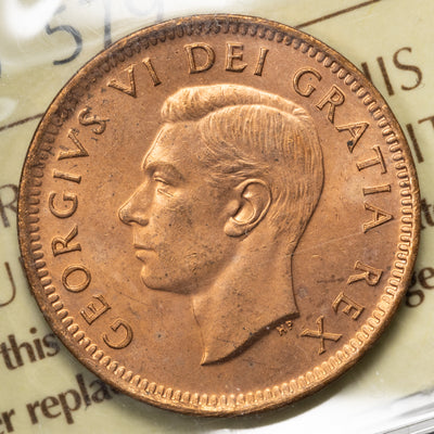SOLD Canada 1952 1 Small Cent Coin - ICCS MS-65