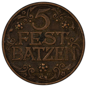 SOLD Germany 1927 Barn-Fest 5 Batzen Token 26.5mm