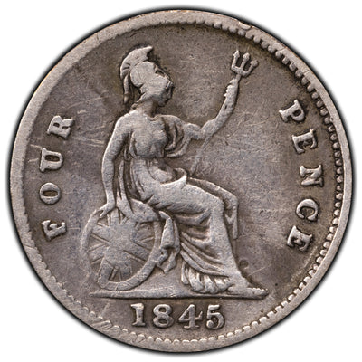 SOLD Great Britain 1845 4 Pence Silver Coin