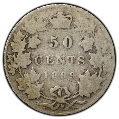 SOLD Canada 1899 50 Cents Half Dollar Silver Coin - Scratched