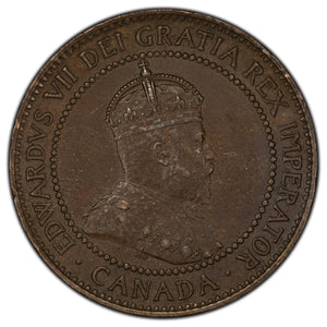 SOLD Canada 1908 1 Large Cent Coin  - EF