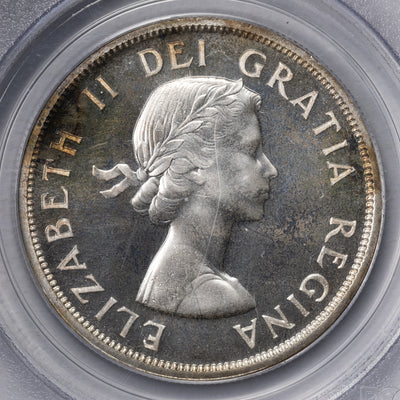 SOLD Canada 1958 $1 Silver Dollar Coin - PCGS PL-67