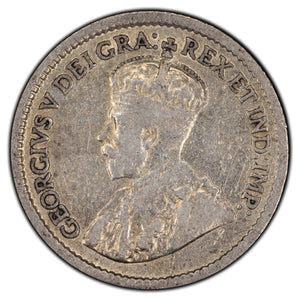 SOLD Canada 1915 5 Cents Silver Coin - VG/F