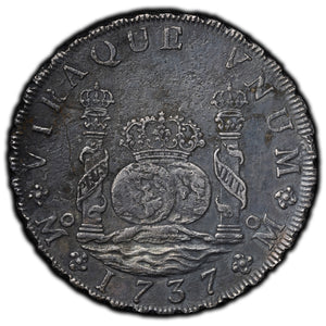 SOLD Mexico 1737 8 Reales Silver Coin Pillar Dollar KM #103 Salt Water Damage Shipwreck