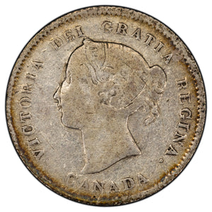 SOLD Canada 1874-H Crosslet 4 5 Cents Silver Coin - VG