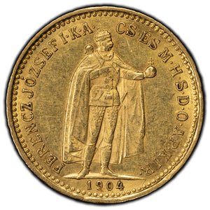 SOLD Hungary 1904 10 Korona Gold Coin KM #485