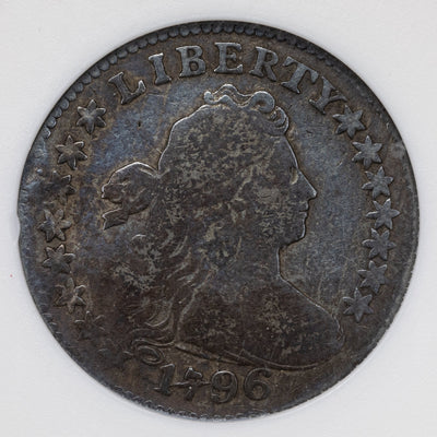 SOLD United States 1796 10 Cents Drapped Bust Dime Silver Coin - ANACS Net G-4