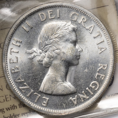 SOLD Canada 1958 $1 Silver Dollar Coin - ICCS MS-64