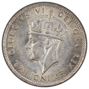 Newfoundland 1944-C 5 Cents Silver Coin - UNC