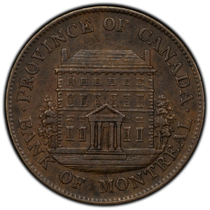 SOLD Province of Canada Bank of Montreal 1844 1/2 Half Penny Token PC-1B4
