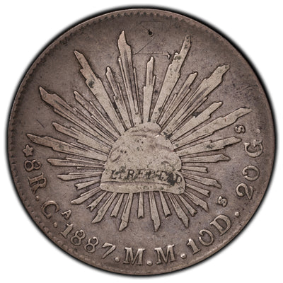 SOLD Mexico 1887 Ca-MM 8 Reales Silver Coin